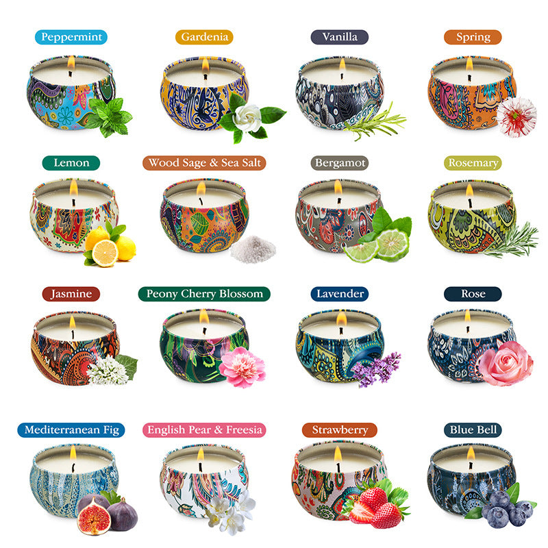 Dried Flower Soy Candle Gift Set