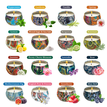 Dried Flower Soy Candle Gift Set